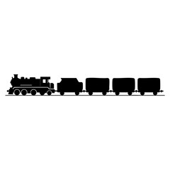Vector silhouette of a train © Menhikki