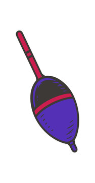 Stylized Fishing Float Bobber Clipart