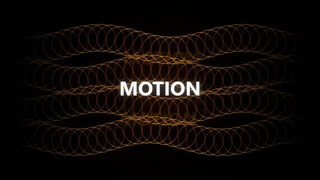 Animated Motion Typography Over Golden Spirograph Wave Pattern on a Solid Deep Black Background