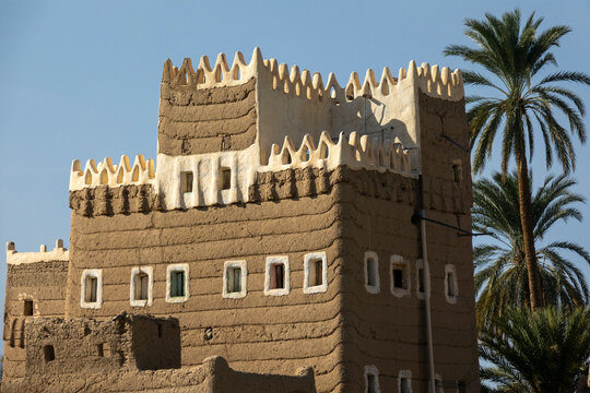 Traditional old mud house, Najran Province, Najran, Saudi Arabia