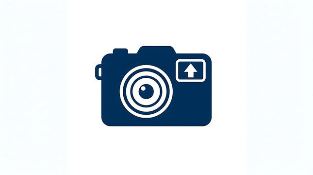 Vintage camera icon with film roll