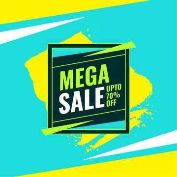 modern style mega sale offer upto 70 percent off promo background