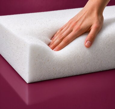 Close‑up of foam rubber. The concept of a soft, elastic, and shock‑absorbing material.