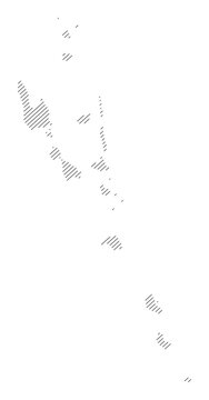 Vanuatu map with diagonal stripes in gray vector illustration