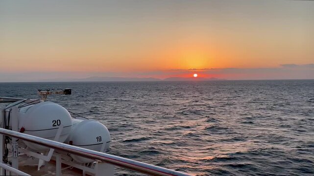 sunset over the sea