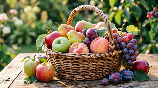 Basket of Fresh Ripe Red Apples Isolated on White Background, Healthy Organic Fruit for Autumn, Vegetarian Diet and Natural Freshness