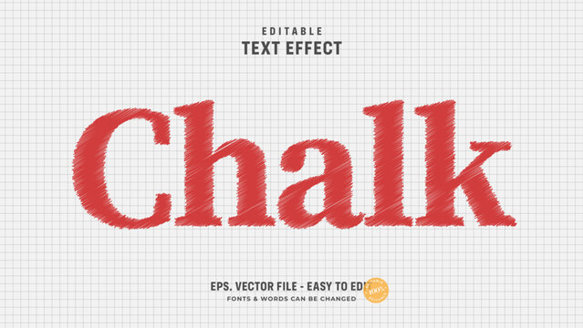 Red Chalk Editable Text Effect.