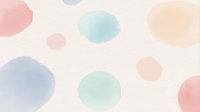 Pastel watercolor blobs drift across a light cream abstract background. Presentation design, social media graphics, and wellness branding.