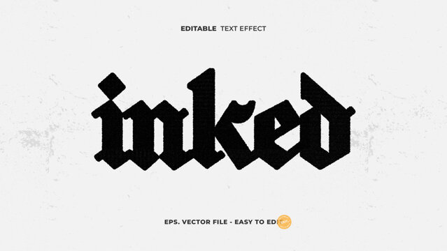 Inked Stamp Editable Text Effect
