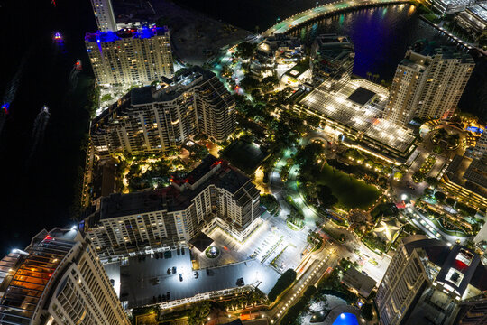 Aerial stock photo Brickell Key Miami 2026