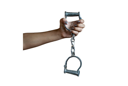 Woman hands in handcuffs