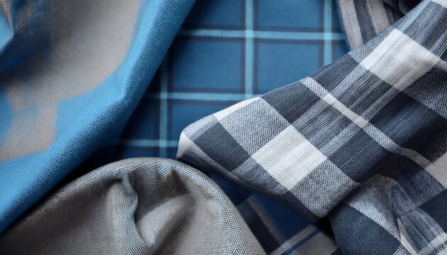 soft blue and gray plaid textile patterns