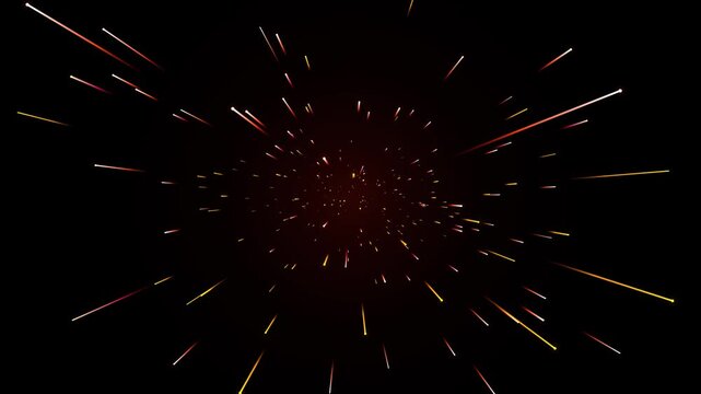 Hyper Speed Light Trails Flying in Dark Space Particle Warp Motion Background