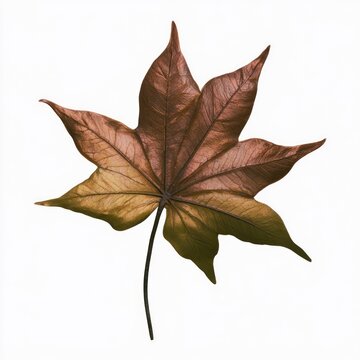 Detailed autumn leaf with rich brown hues
