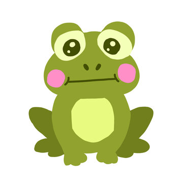 Illustration of a frog for a children's coloring book 