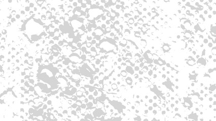 Fototapeta premium White and silver grey abstract halftone dot texture background with retro print grain.