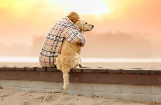 Emotional Support ,  Comfort Companionship with pet Dog Golden Retriever.
