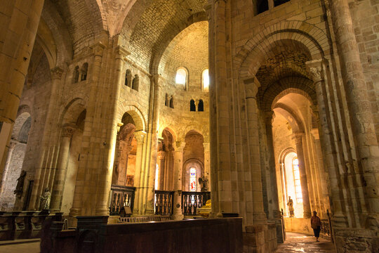 France, Lot, Beaulieu Sur Dordogne.  Abbaye Saint-Pierre de Beaulieu-sur-Dordogne.  12th Century