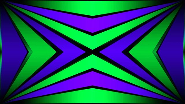 Purple and Turquoise Neon Lights Alternating Kaleidoscope Background VJ Loop in 4K