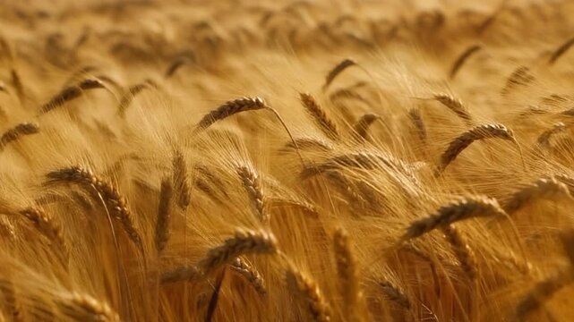 Golden Wheat Field Swaying in the Wind - Autumn Harvest Season