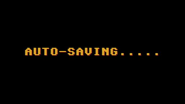Progress saved AUTO-SAVING a game or document, ensuring data integrity and preventing loss of progress