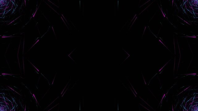 Pink and Cyan Web Kaleidoscope Background VJ Loop in 4K