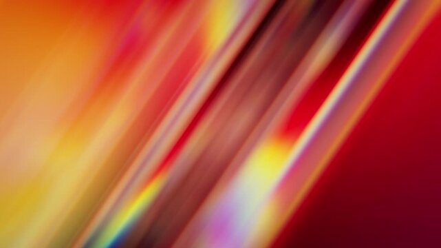 Warm diagonal light beams glow through a sleek abstract motion loop. Stylish colorful background for media, branding, and digital visual design. 3D render motion.
