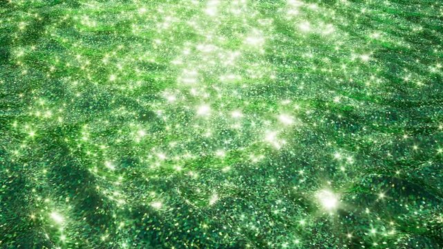 Dark glitter wave texture with dense sparkling highlights. Seamless loop for luxury branding, holiday visuals, and abstract screens. 3d render motion.
