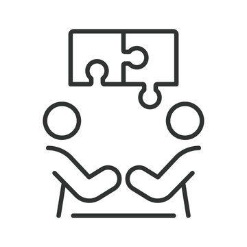Partnership agreement and collaboration icon in line design. Partnership, agreement, collaboration, deal, business, handshake, teamwork on white background vector. Partnership agreement and collaborat