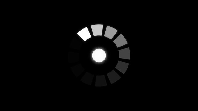 Rotating Radial Segmented Wheel Loading Indicator Preloader Animation