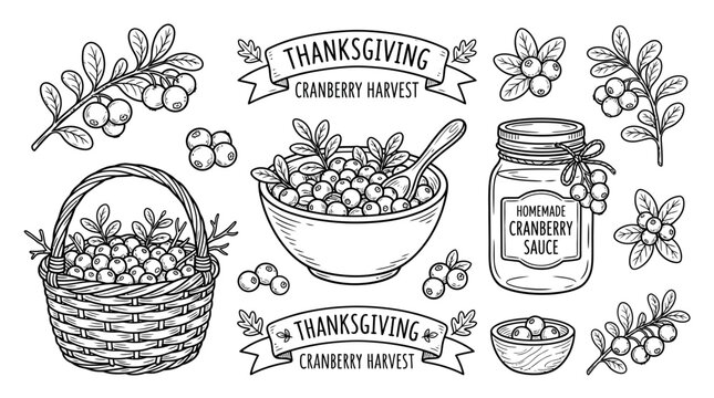 Thanksgiving cranberry harvest doodles and handmade cranberry sauce jars