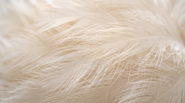 Soft white feather texture close up macro photography