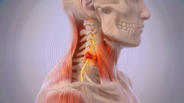 Cervical disc compression and its effects on the human body