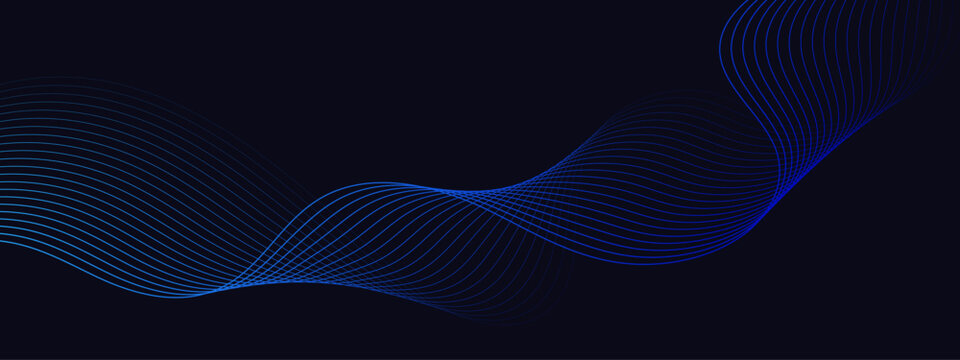 Abstract Blue Particle Wave and Glowing Digital Grid Lines Background for Technology Web Banners, AI Data Visualization, Cyber Security Graphics, and Futuristic Presentation Overlays