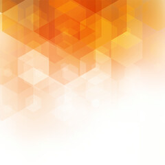 Fototapeta premium Modern geometric abstract background with orange and yellow hexagons for your design. eps 10