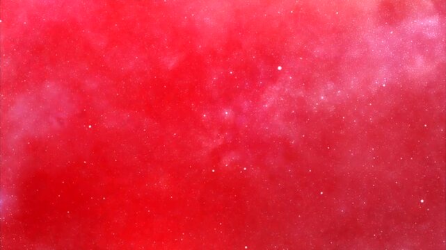 Red Cosmic Nebula Space Background with Stars Animation Loop