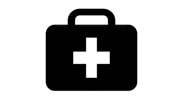 Medical first aid kit emergency box icon.