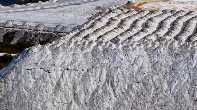 Lifosa Phosphate Fertilizer Plant and Phosphogypsum Stack in Kėdainiai, Lithuania - Aerial Drone Shot