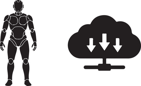 Modern Digital Devices and Technology Solid Silhouette