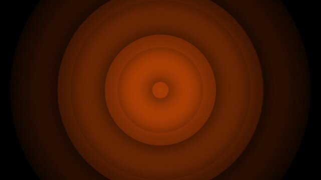 Abstract dark orange circles background with concentric rings and radial gradient effect for modern graphic design projects and creative digital art textures with deep shadow and light transitions