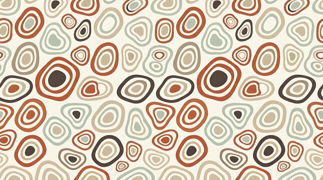 Abstract background of colorful overlapping rounded shapes with a hand drawn aesthetic