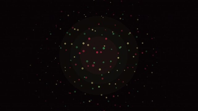 Christmas dot grid loop, jewel tones on black