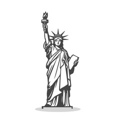 Statue of liberty sign icon with shadow © sljubisa