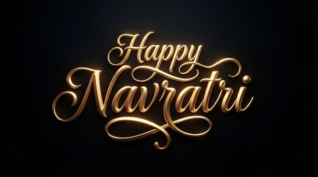Happy Navratri Text Animation. Great for Happy Navratri Celebrations, for banner, social media feed wallpaper stories