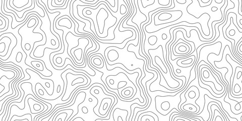 Detailed topography contour map background with abstract elevation pattern, minimal geographic line texture with peaks and valleys, for banner, presentation and cover. © Moyna