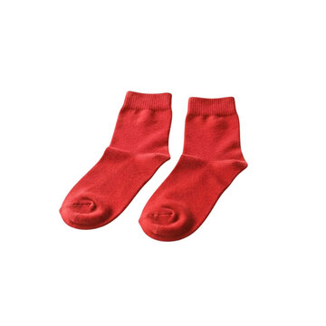 red socks isolated on transparent background