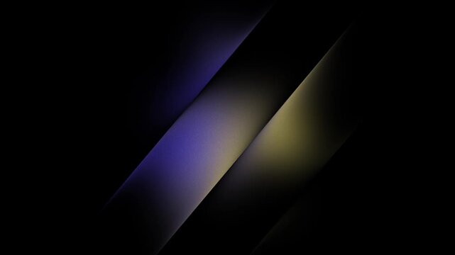Abstract Dark Diagonal Lines Motion Loop with Blue Yellow Grainy Gradient Background