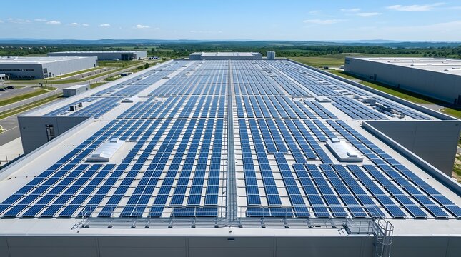 Modern residential solar panel array installed on house rooftop