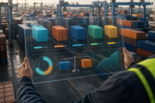 Container Utilization Dashboard for Port and Freight Capacity Optimization