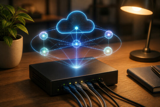 Network Hub Topology Dashboard for Enterprise Connectivity and Infrastructure